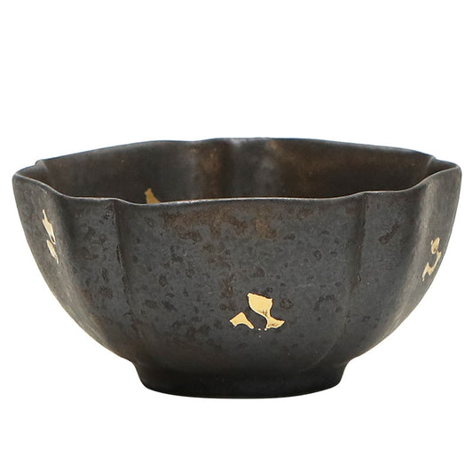 Ceramic-Polygon-Bowl-with-Golden-Flakes