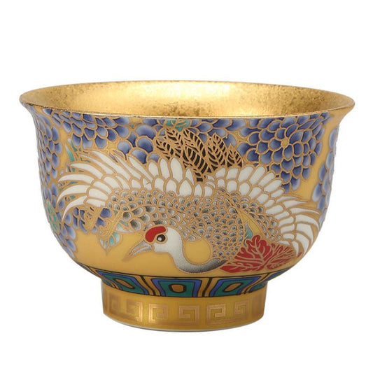 Gilt-Porcelain-Bowl-with-Crane
