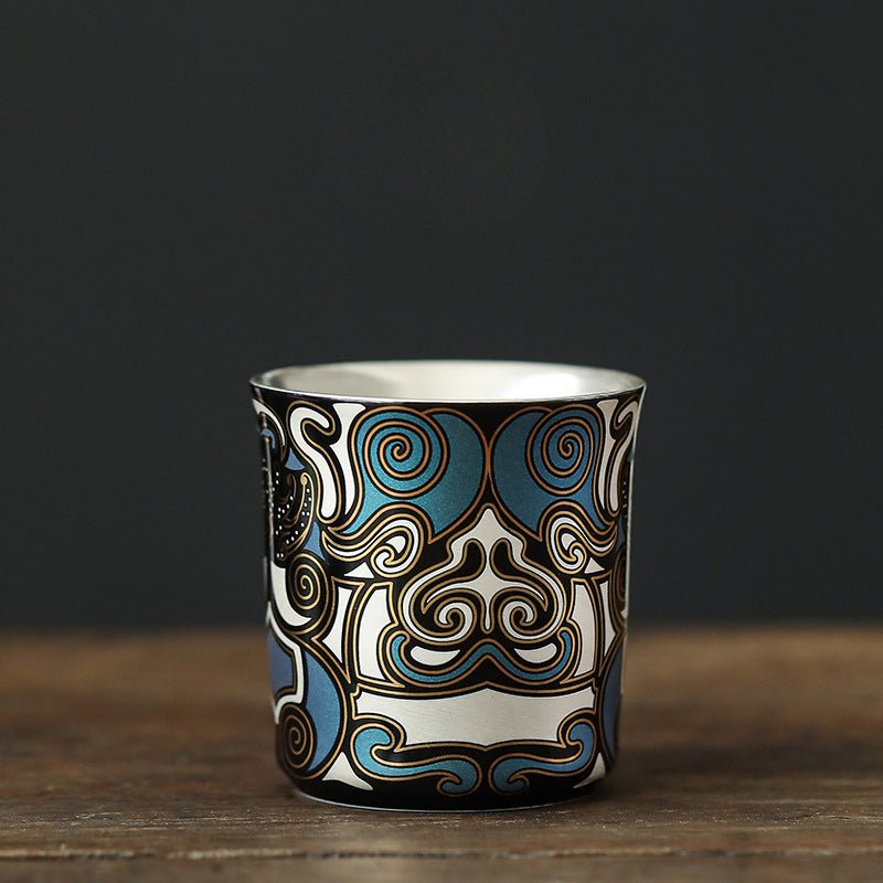 Gold-and-Silver-Inlay-Ceramic-Cup-Gluttonous-Beast-tall-silver