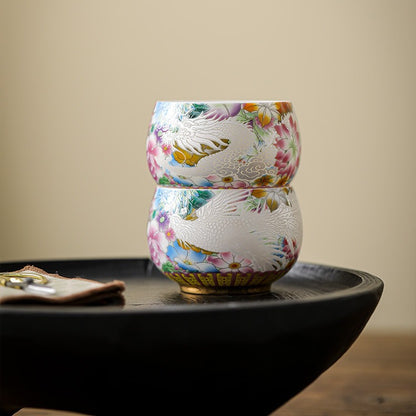 Porcelain-Belly-Bowl-with-Silver-Detailing-of-Imperial-Dragon-&-Phoenix-in-pile