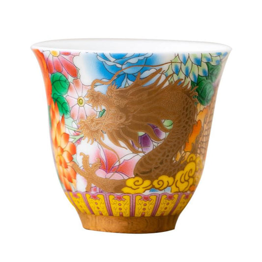 Porcelain-Cups-with-Gold-Detailing-of-Imperial-Dragon-&-Phoenix-