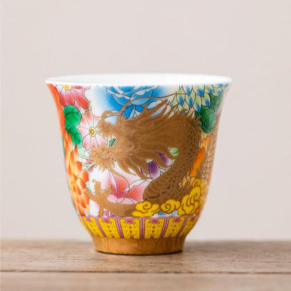 Porcelain-Cups-with-Gold-Detailing-of-Imperial-Dragon