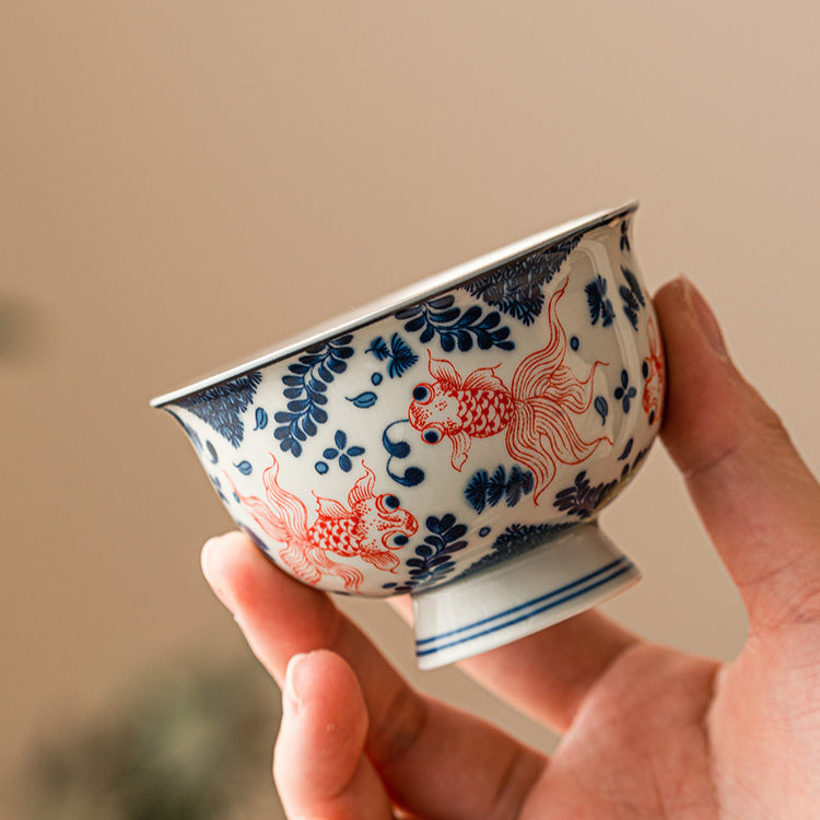 SIlver-Gilt-Ceramic-Mini-Bowl-Flora-Fauna-Koi-Fish-in-hand-right