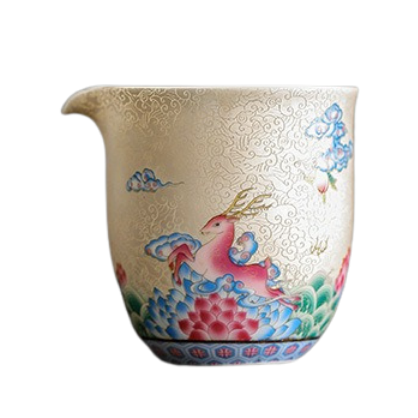 Silver-Detailing-Porcelain-Pitcher-with-Fairy-Animals