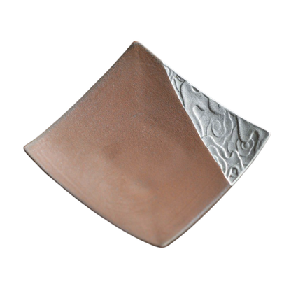 Silver-Detailing Square Pottery Coasters Clouds - Set of 3