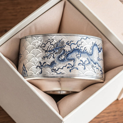 Silver-Gilt-Ceramic-Bowl-with-Gift-Box-Ocean-Dragon-&-Clouds-in-box