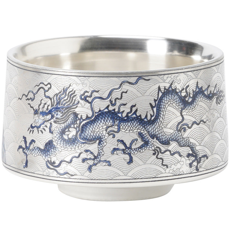 Silver-Gilt-Ceramic-Bowl-with-Gift-Box-Ocean-Dragon-&-Clouds
