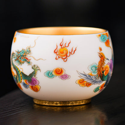 aureatoir.com-Gold-Plating-Mutton-Fat-Jade-Ceramic-Cup:-Dragon-&-Phoenix-detail-view