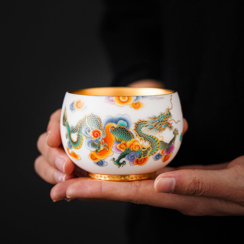 aureatoir.com-Gold-Plating-Mutton-Fat-Jade-Ceramic-Cup:-Dragon-&-Phoenix-on-hand