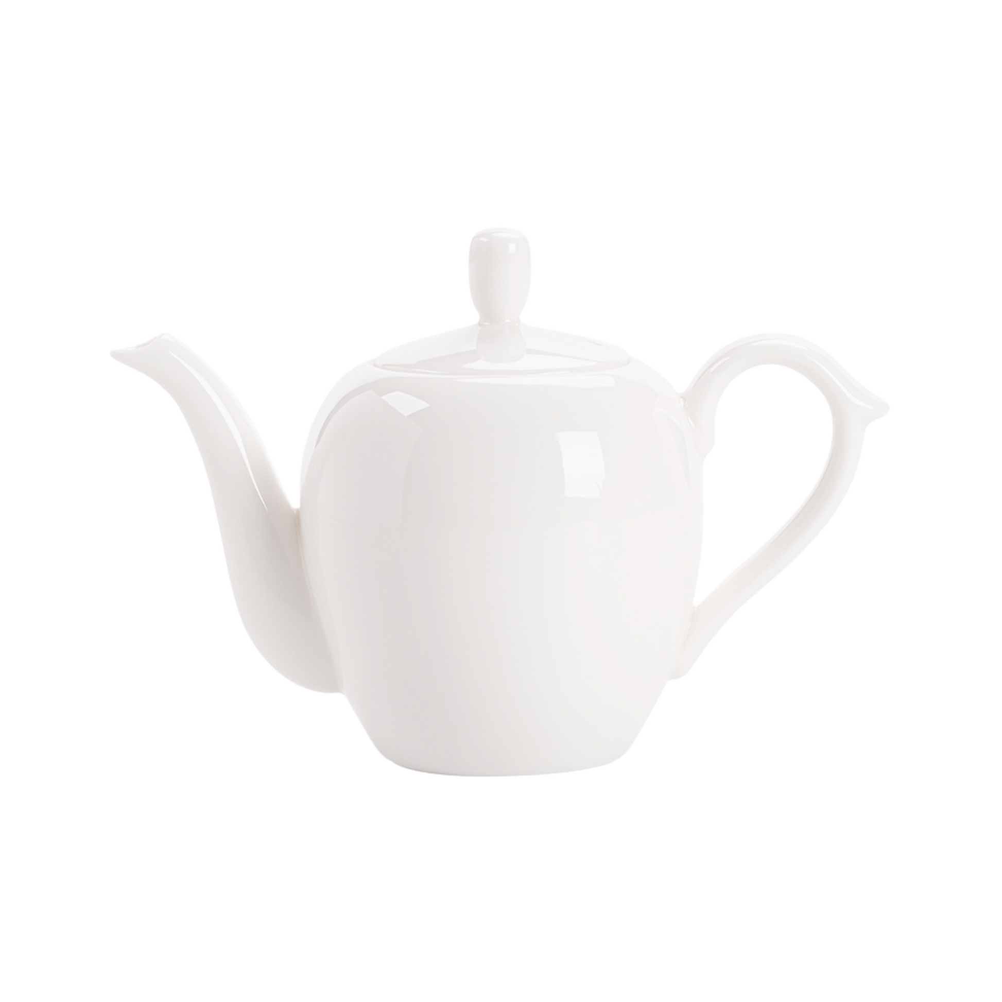 Mutton-Fat Porcelain Slouch Shoulder Teapot on a white background