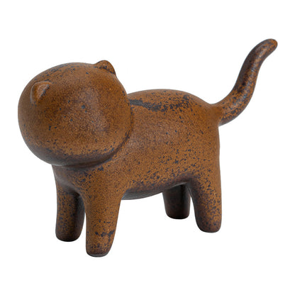 Sienna Glazed Pottery Kitten Décor 12